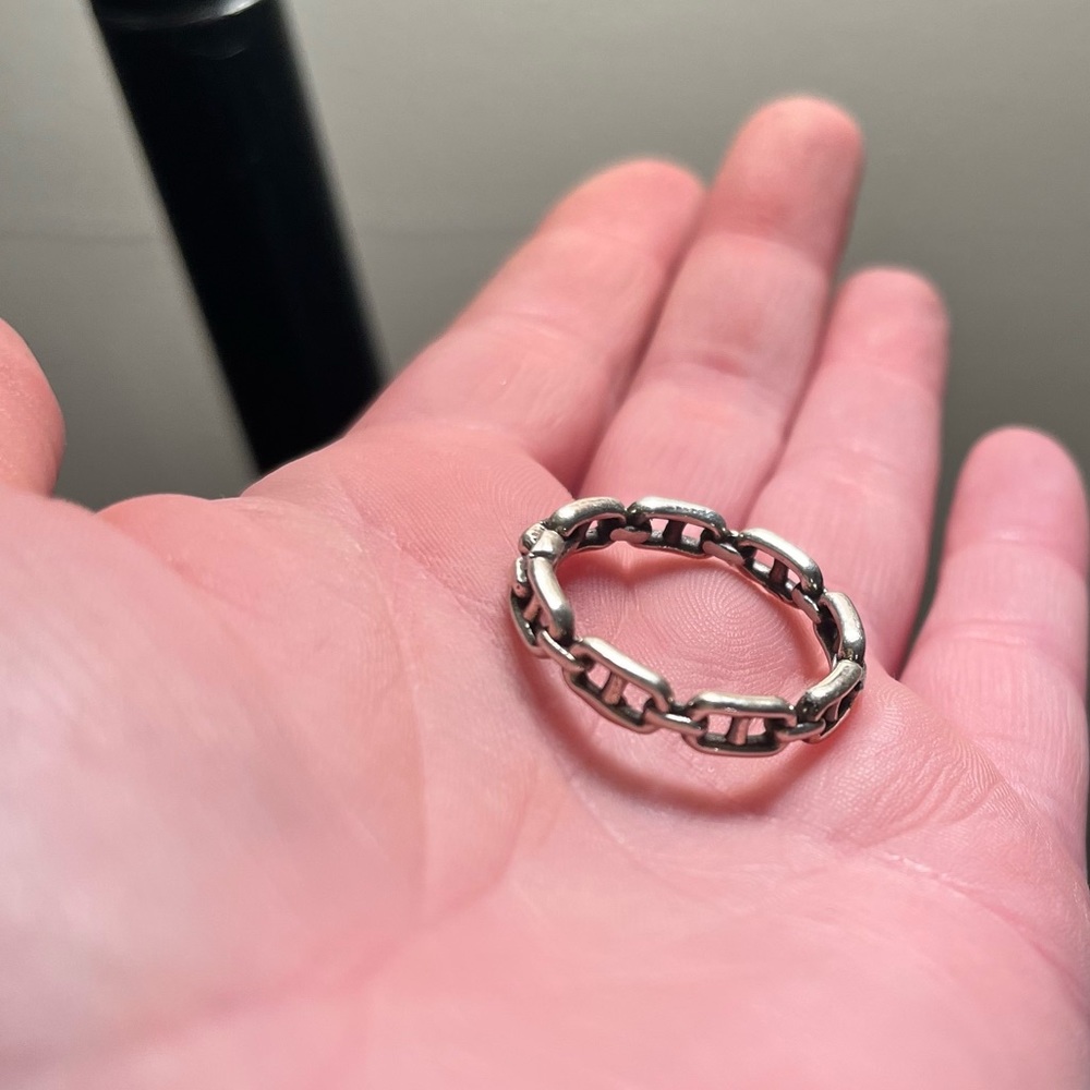 Chain of Fools sterling silver ring - Picture 2 of 6